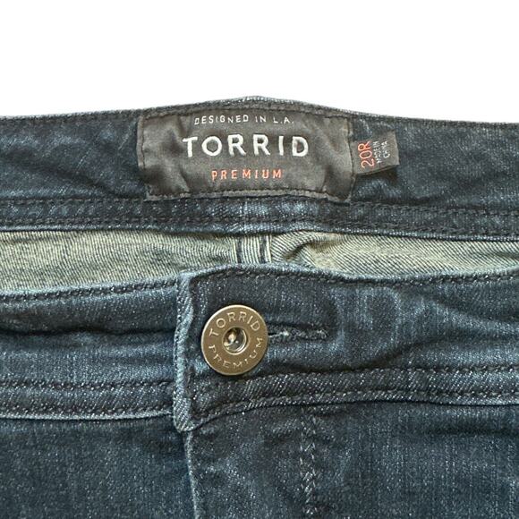 TORRID Luxe Skinny Premium Jeans Denim High Rise Dark Wash 20R Stretch - Picture 6 of 10